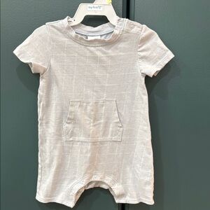 Cream Short Sleeve Baby Romper